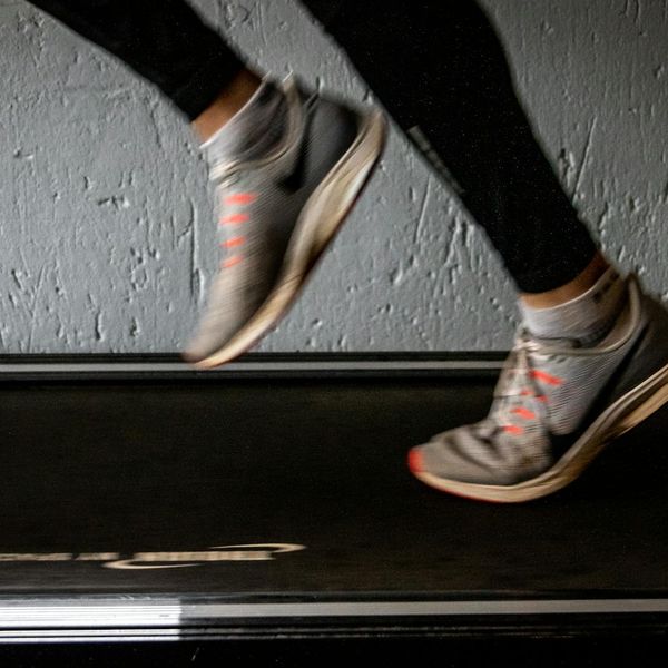 Abstract motion blur of someone doing cardio exercise